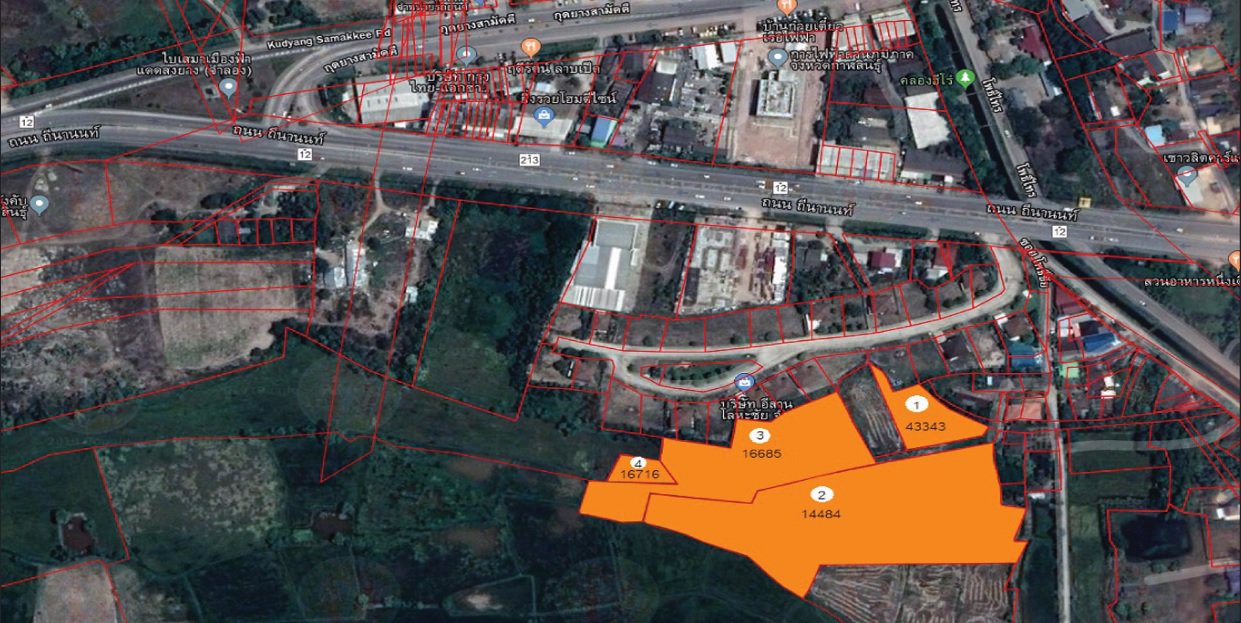 ขายที่ดิน-4-แปลงในเมืองกาฬสินธุ์-รวม-13-1-70-ไร่
