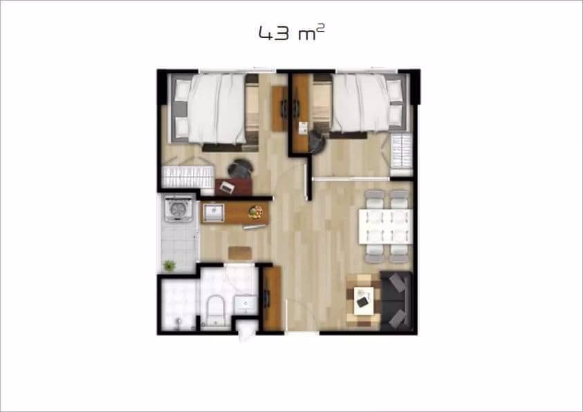 ขายด่วน-คอนโด-2-ห้องนอน-43-ตรม-เพลิน-เพลิน-คอนโดมิเนี่ยมบางบัวทอง-เวสเกต1-