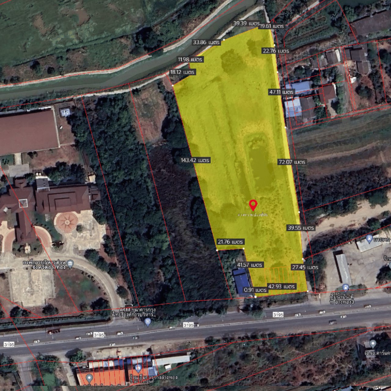 ขายที่ดินติดถนนโพธิ์พระยา-ท่าเรือ-ข้าง-อบจอ่างทอง-9-2-21-ไร่