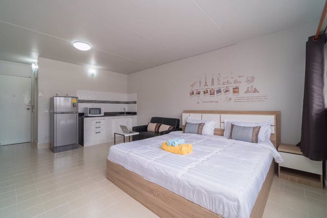 ห้องพักรายวัน-คอนโดเมืองทอง-พร้อมเฟอร์นิเจอร์และเครื่องใช้ไฟฟ้าครบ-โซน-c-และ-t
