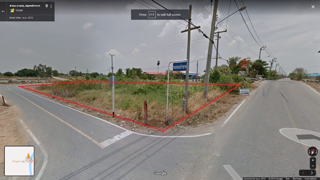 ขายที่ดิน-196-ตรวา-ติดถเลียบคลองพระองค์เจ้าไชยยานุชิต-อำเภอบางบ่อ-สมุทรปราการ