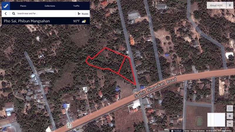 ขายที่ดิน-4-ไร่-ใกล้ถนนสถิตย์นิมานกาล-อพิบูลมังสาหาร-อุบลราชธานี