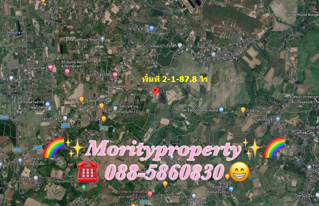 ขายที่ดินเปล่าใกล้เทศบาลตำบลหนองแหย่ง-อสันทราย-จเชียงใหม่