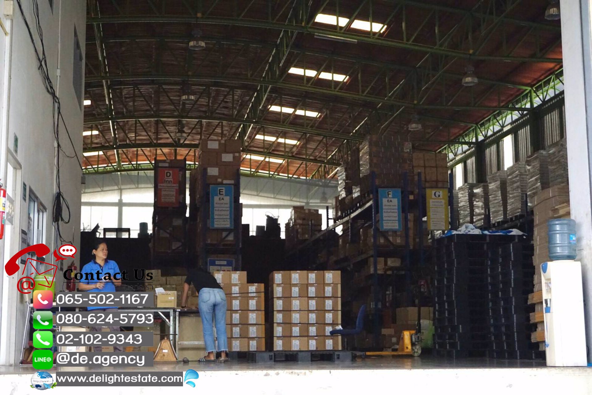 ให้เช่าโกดัง-800-ตรม-พร้อมออฟฟิศ-ติดถนนลาดกระบัง