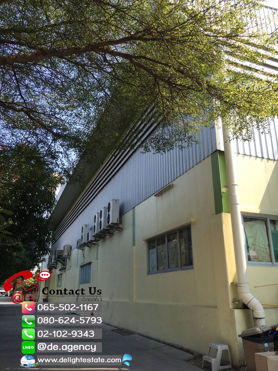 ให้เช่าโกดัง-800-ตรม-พร้อมออฟฟิศ-ติดถนนลาดกระบัง