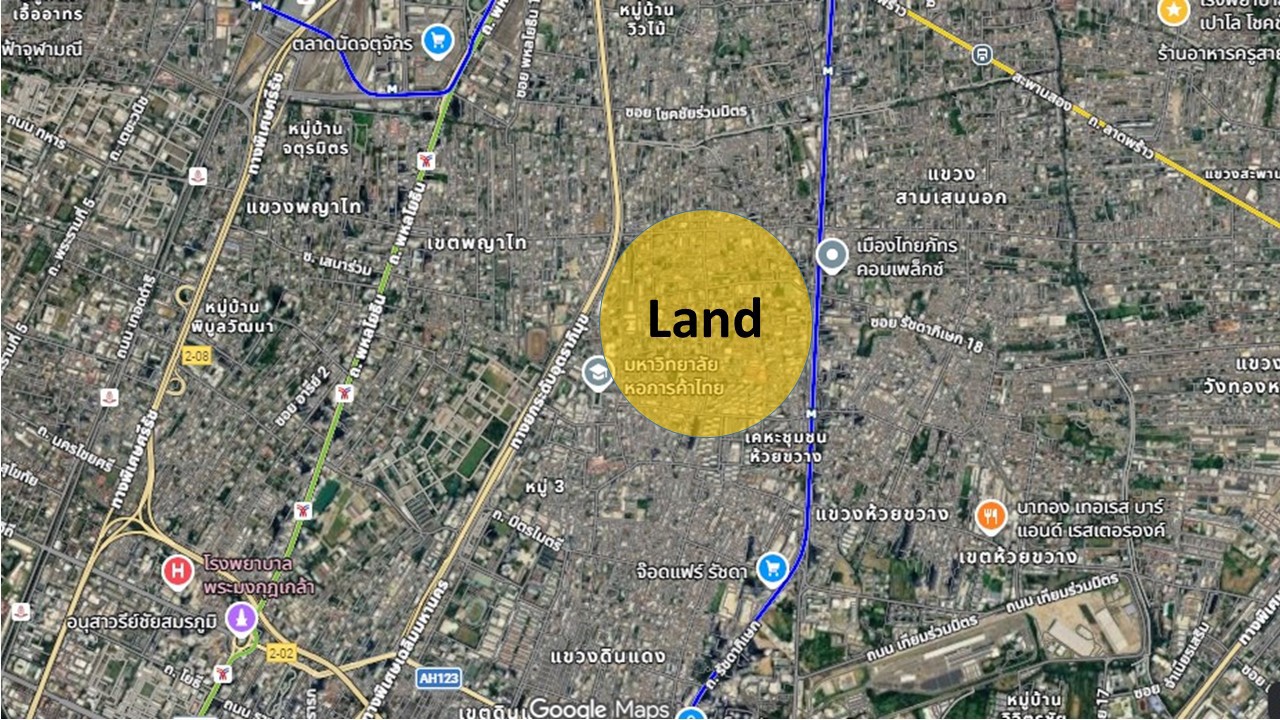 ขายที่ดินพร้อมสิ่งปลูกสร้าง-ใกล้มหาวิทยาลัยหอการค้าไทย