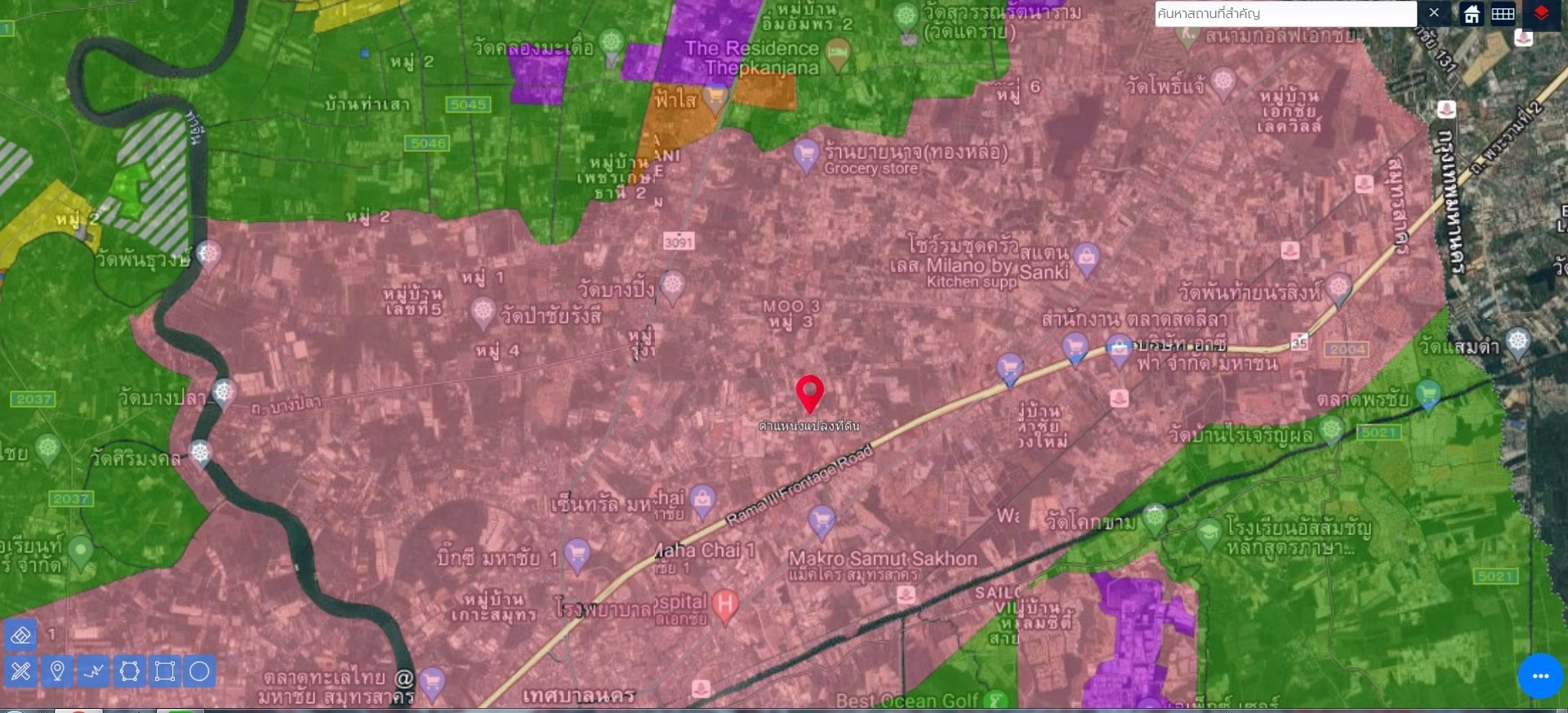 ขายที่ดินเปล่าถมแล้วหลังไทวัสดุมหาชัย