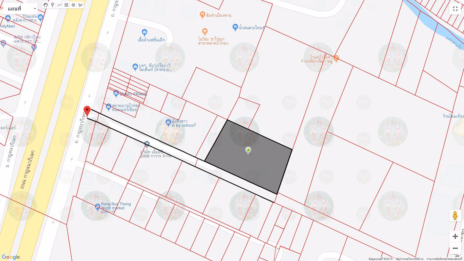 ขายที่ดินเปล่าถมแล้ว-874-ตรว-ด้านหลังติดตลาดบางบัวทอง-​นนทบุรี