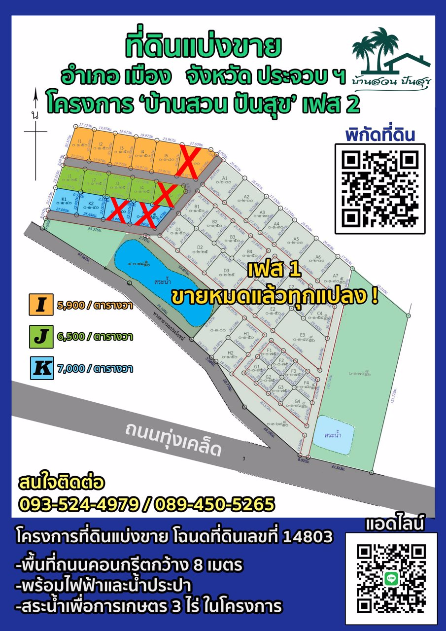 ขายที่ดิน-จประจวบคีรีขันธ์-เริ่มต้นตารางวาละ-5900-บาท