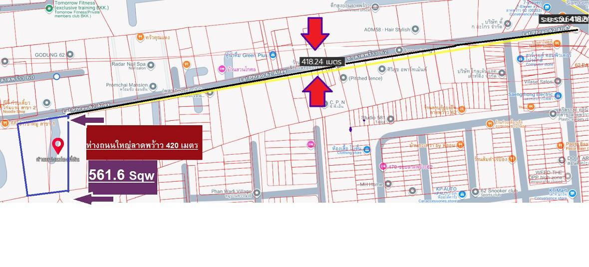 ขายที่ดิน-5616-ตารางวา-หรือ-1-ไร่-1-งาน-616-ตารางวา-ทำเลธุรกิจปัจจุบันลาดพร้าว-62-วิ่งตรงจากถนนลาด