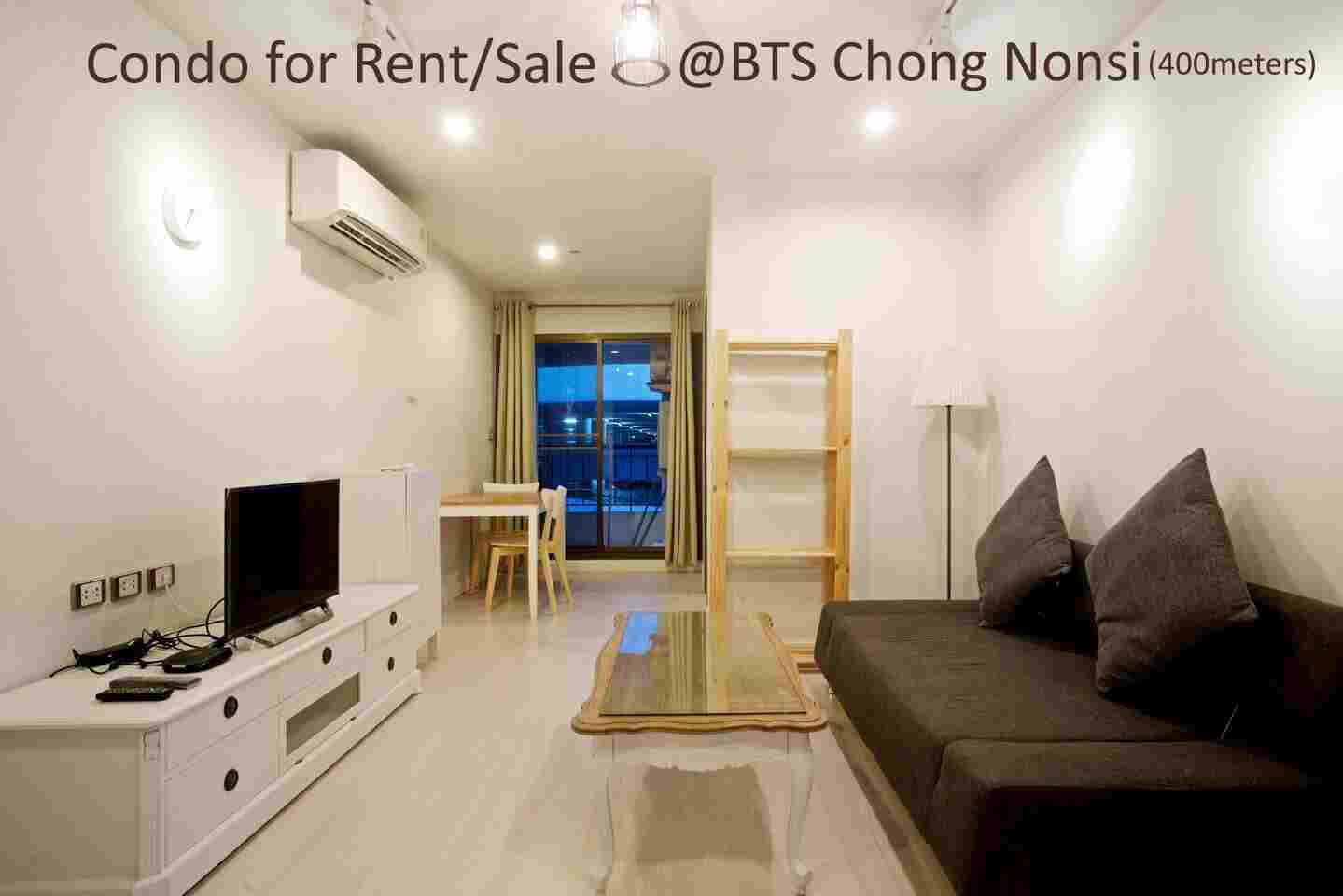 ขาย-ให้เช่า-คอนโดใกล้-bts-ช่องนนทรี-400เมตรหรือเดิน-6นาที-44ตรมห้องใหม่-เฟอร์นิเจอร์ครบ
