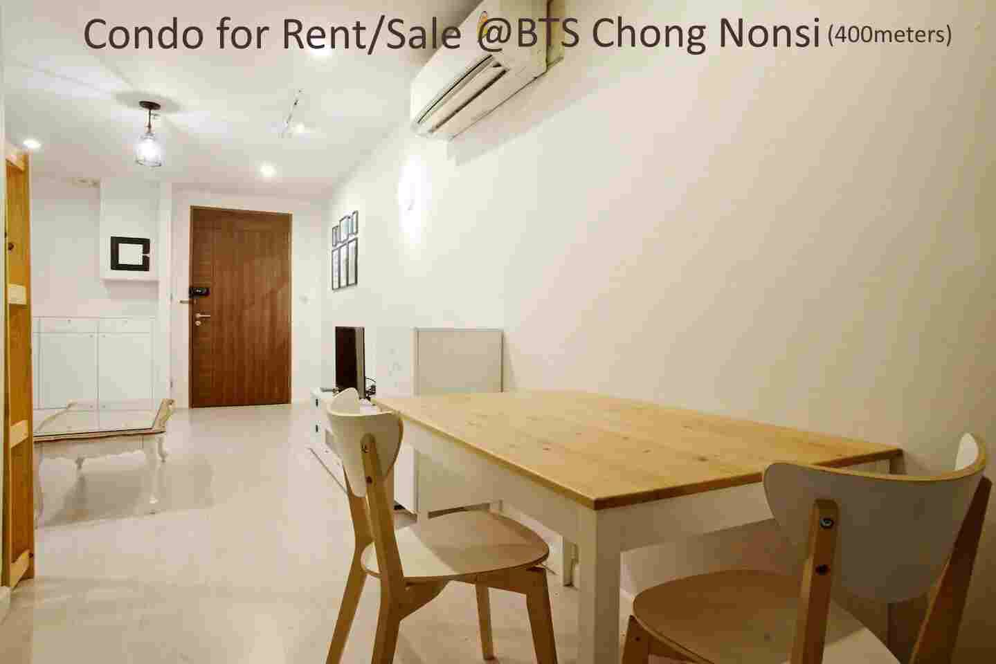 ขาย-ให้เช่า-คอนโดใกล้-bts-ช่องนนทรี-400เมตรหรือเดิน-6นาที-44ตรมห้องใหม่-เฟอร์นิเจอร์ครบ