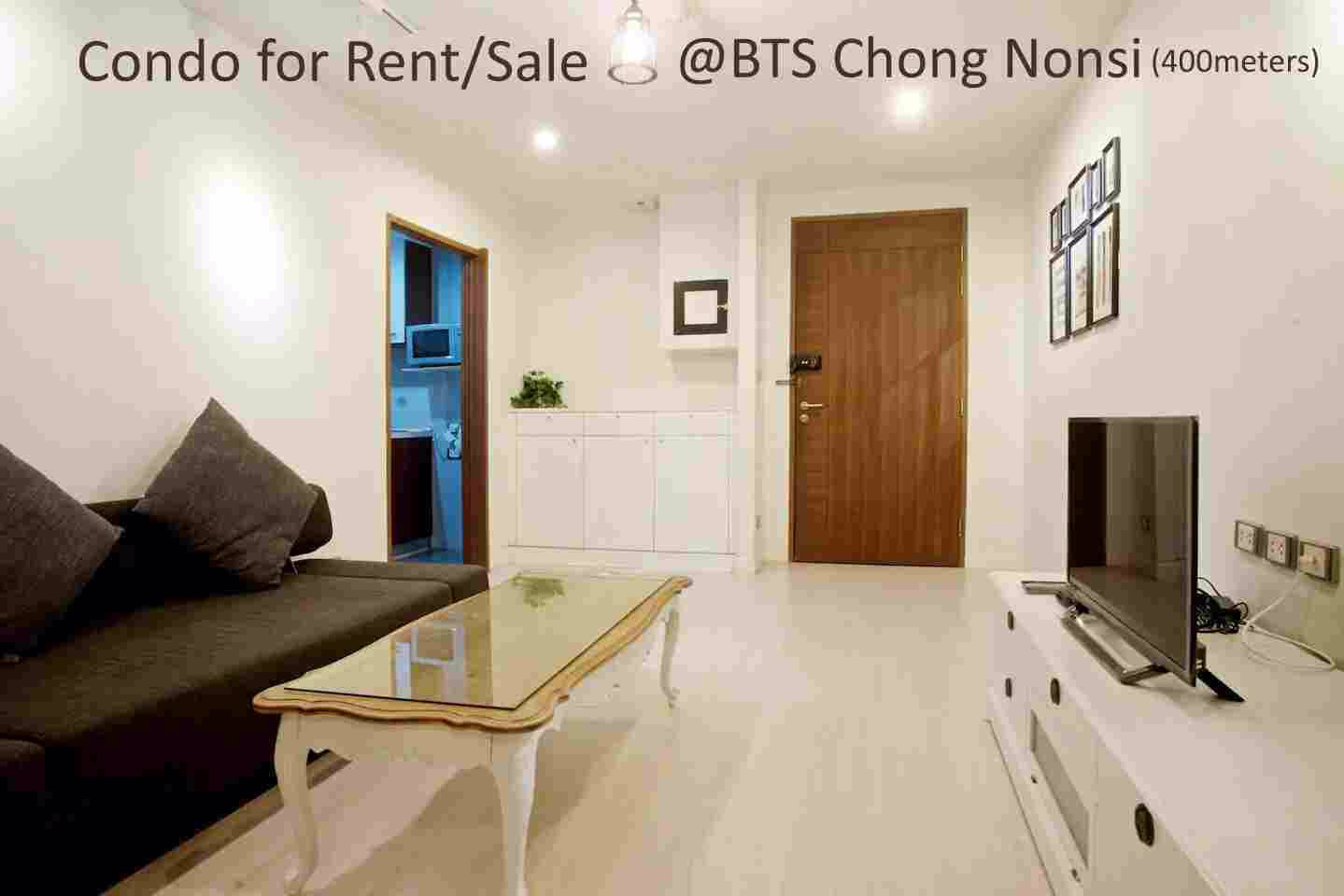 ขาย-ให้เช่า-คอนโดใกล้-bts-ช่องนนทรี-400เมตรหรือเดิน-6นาที-44ตรมห้องใหม่-เฟอร์นิเจอร์ครบ