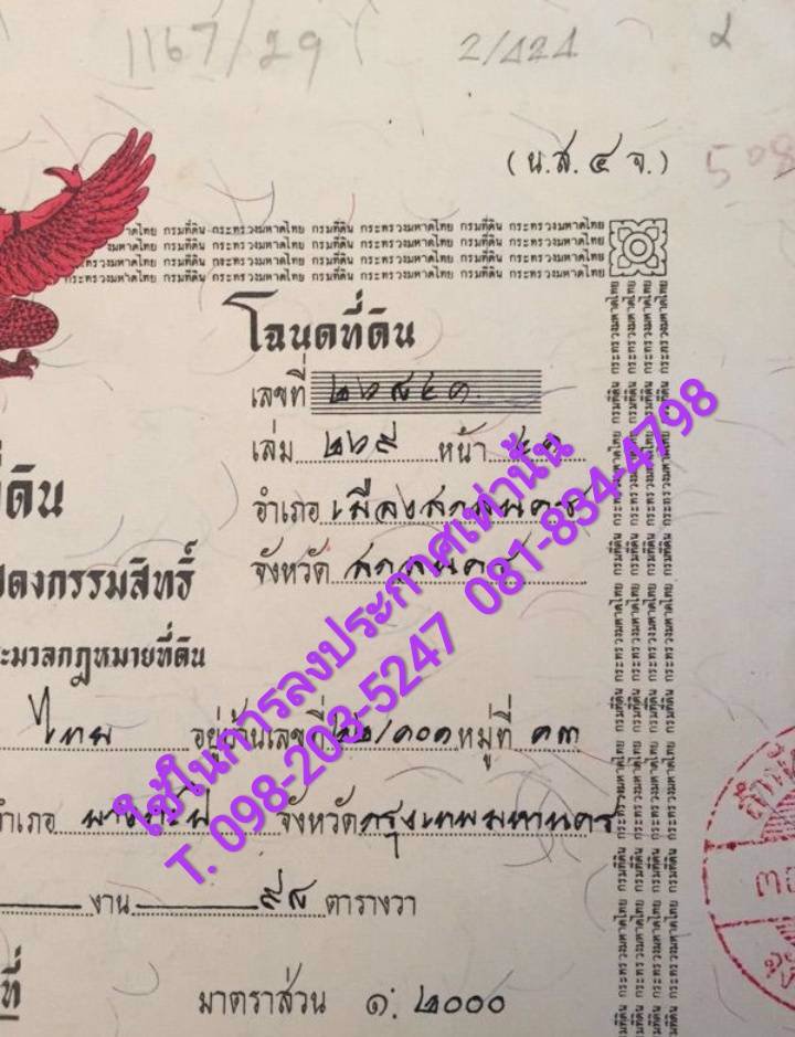 ที่ดินเปล่า-มีโฉนด-ราคาถูก-ตธาตุนาเวง-อเมือง-จสกลนคร