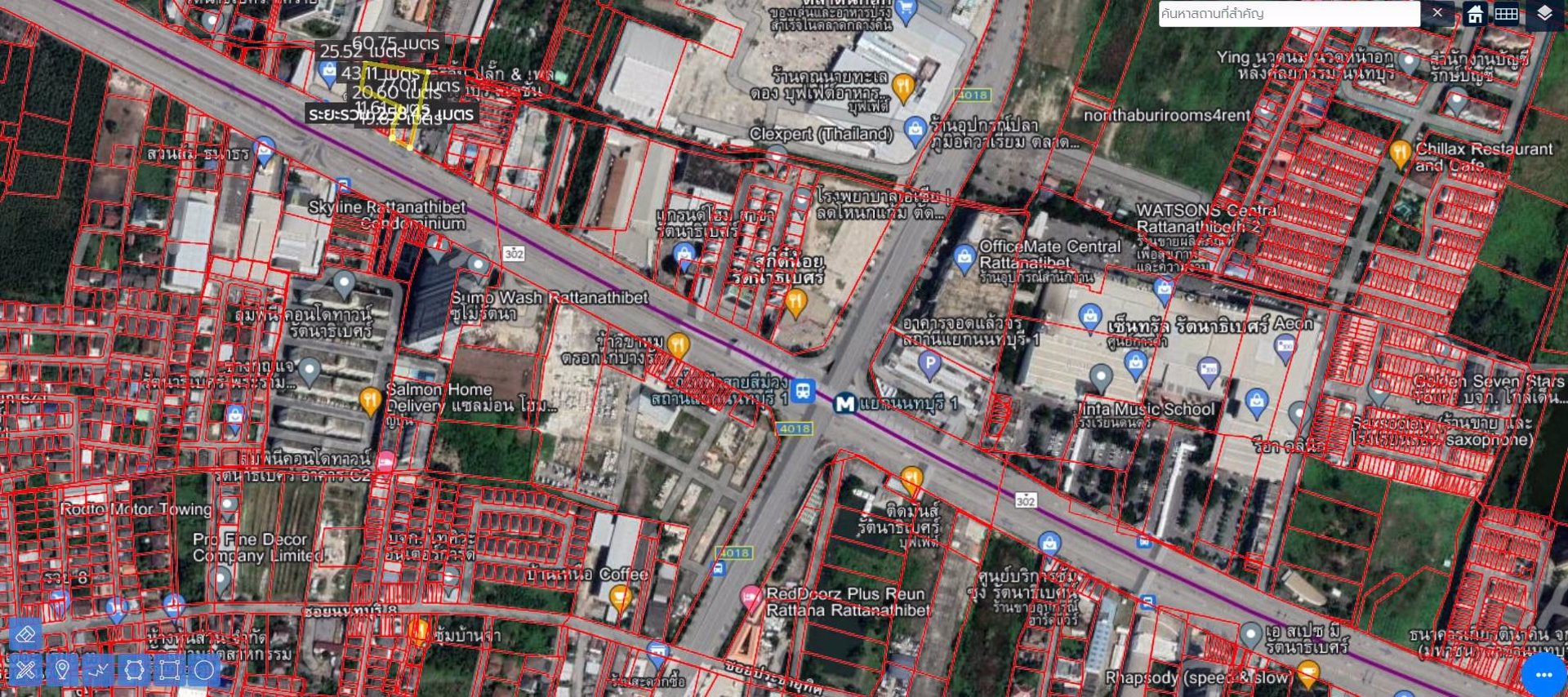 ขายที่ดินพร้อมสิ่งปลูกสร้างติดถนน-รัตนาธิเบศร์