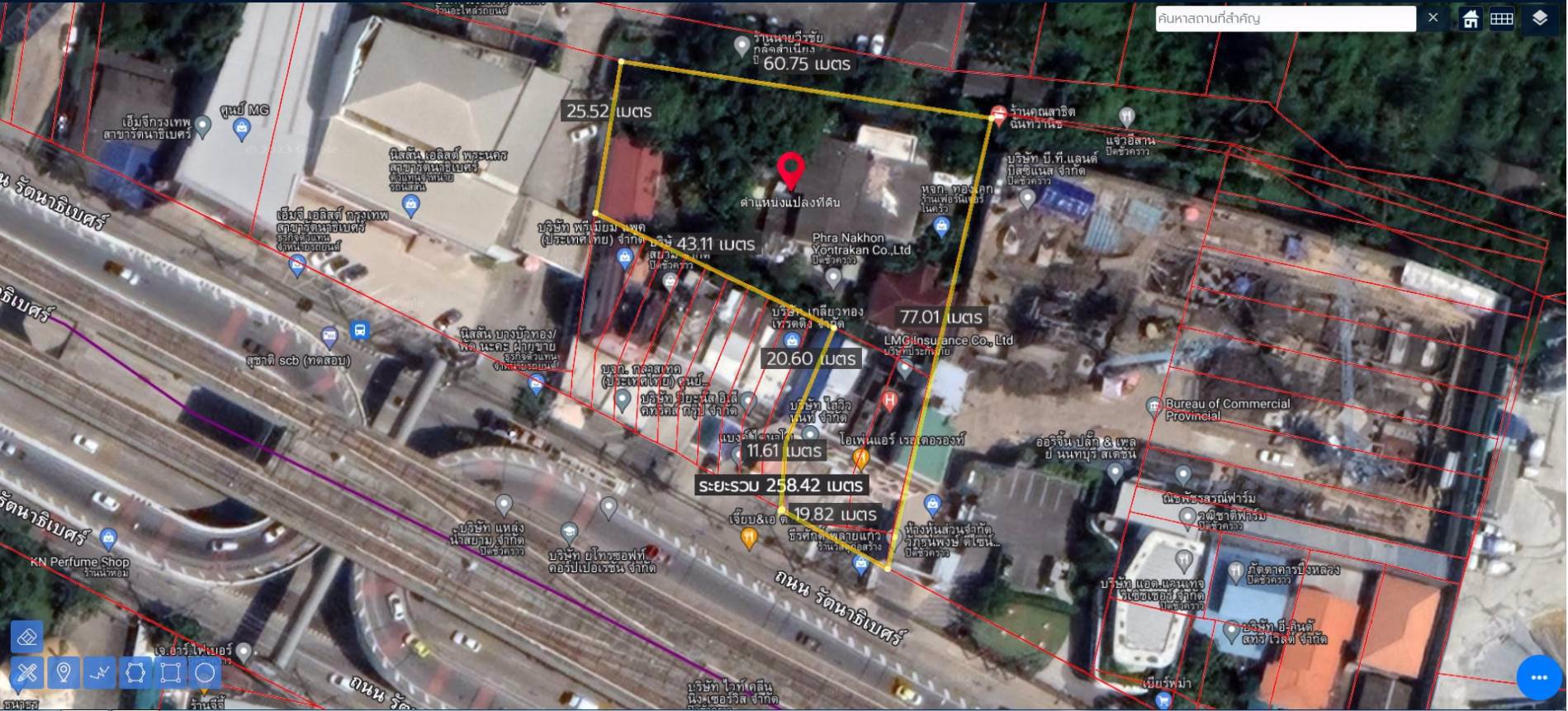 ขายที่ดินพร้อมสิ่งปลูกสร้างติดถนน-รัตนาธิเบศร์