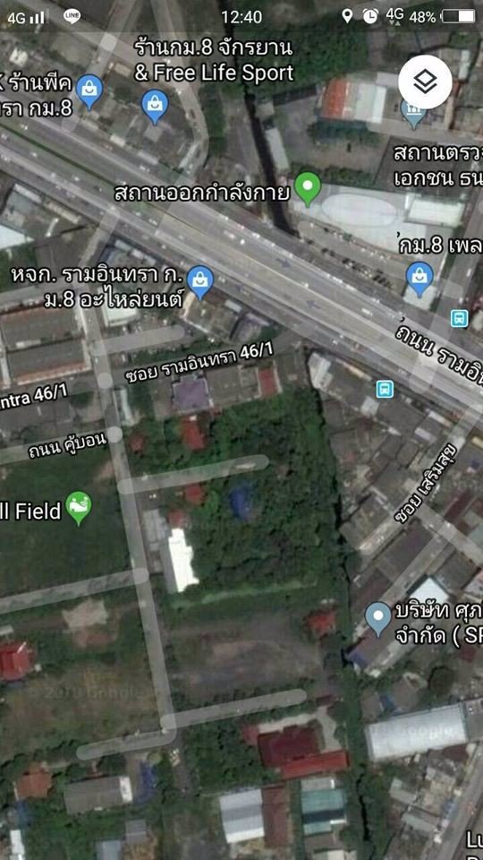 ทื่ดินย่านเศรษฐกิจ-รามอินทรา-กม8-สถานีรถไฟฟ้าสายสีชมพู-100-เมตร