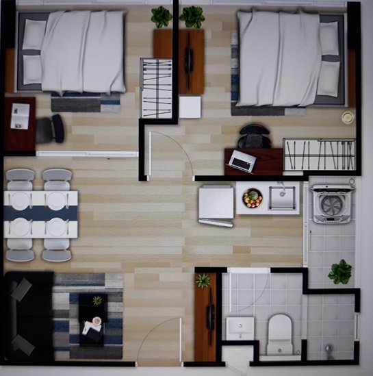 ขายคอนโดเพลินเพลิน-ขนาด-2-ห้องนอน-ห้องริม-ซอยเวิร์คพ้อยท์-รังสิต-🌳