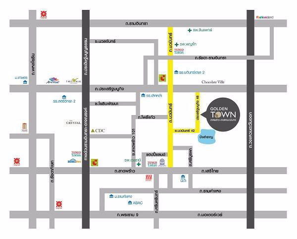 ขายทาวน์โฮม-2ชั้น-โกลเด้นทาวน์-1-ลาดพร้าว-เกษตรนวมินทร์-เนื้อที่-21ตรว-131ตรม-4นอน-3นอน-ขาย-360