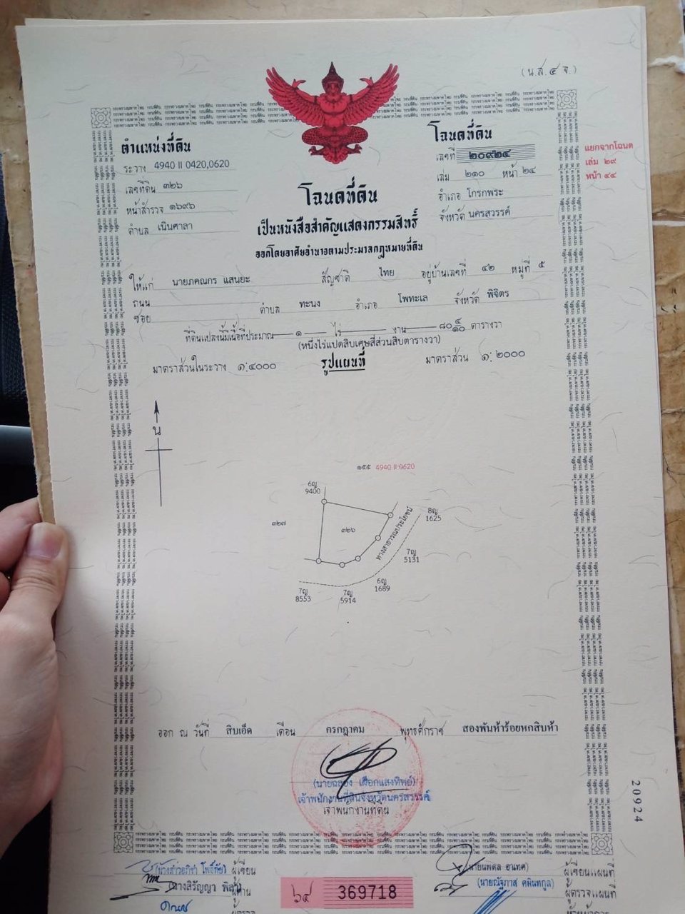 ขายที่ดิน-โฉนดครุฑแดง-ตเนินศาลา-อโกรกพระ-จนครสวรรค์