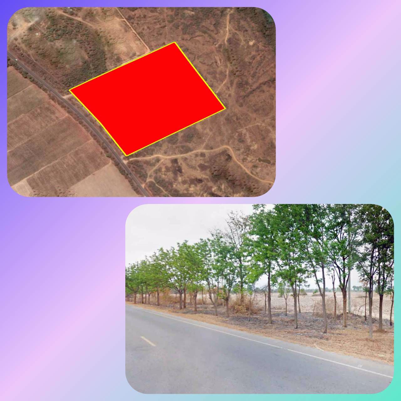 ขายที่ดินทำเลทอง-45-ไร่-ติดถนนหลวงเส้น-3306-กว่า-200-เมตร-วิวภูเขา-เลาขวัญ-กาญจนบุรี