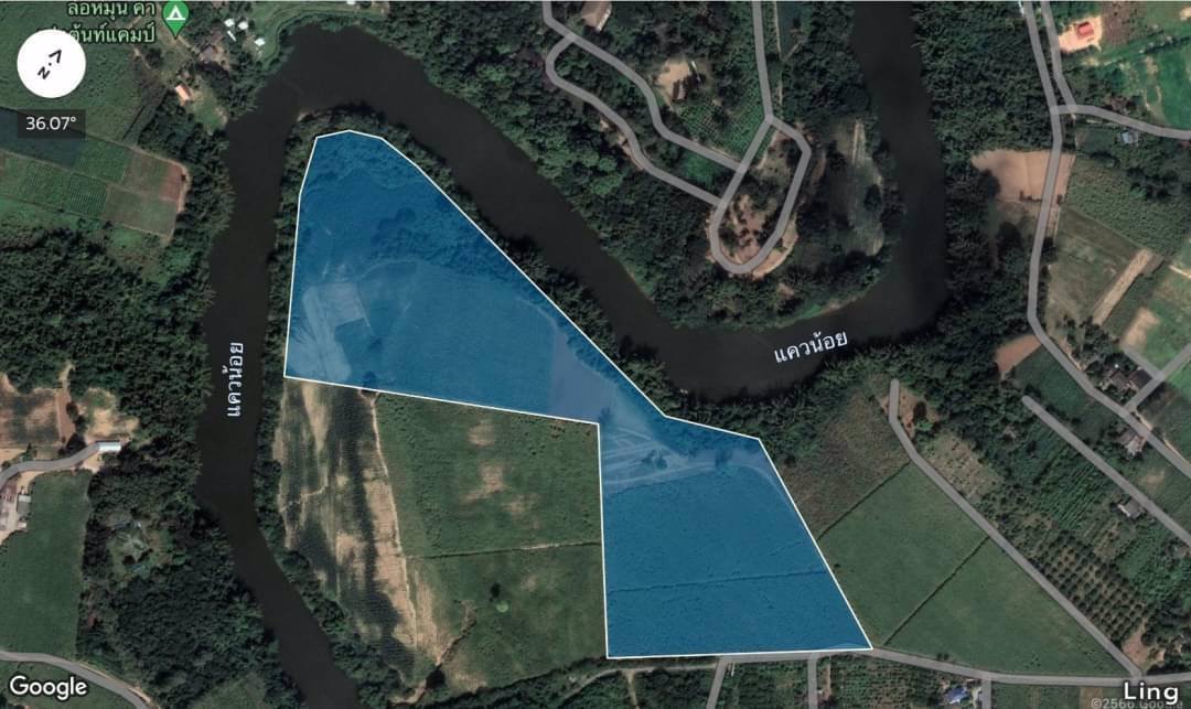 ที่ดินริมแม่น้ำทำเลทองหายาก-ติดแม่น้ำกว้างล้อมรอบที่ดิน-ฮวงจุ้ยเป็นเลิศ-ลักษณะเป็นท้องมังกร