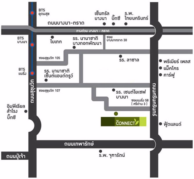 ขาย-ทาวโฮม-the-connect-แบริ่ง-สเตชั่น-ใกล้รถไฟฟ้าสองสาย-bts-แบริ่ง-และ-สายสีเหลือง