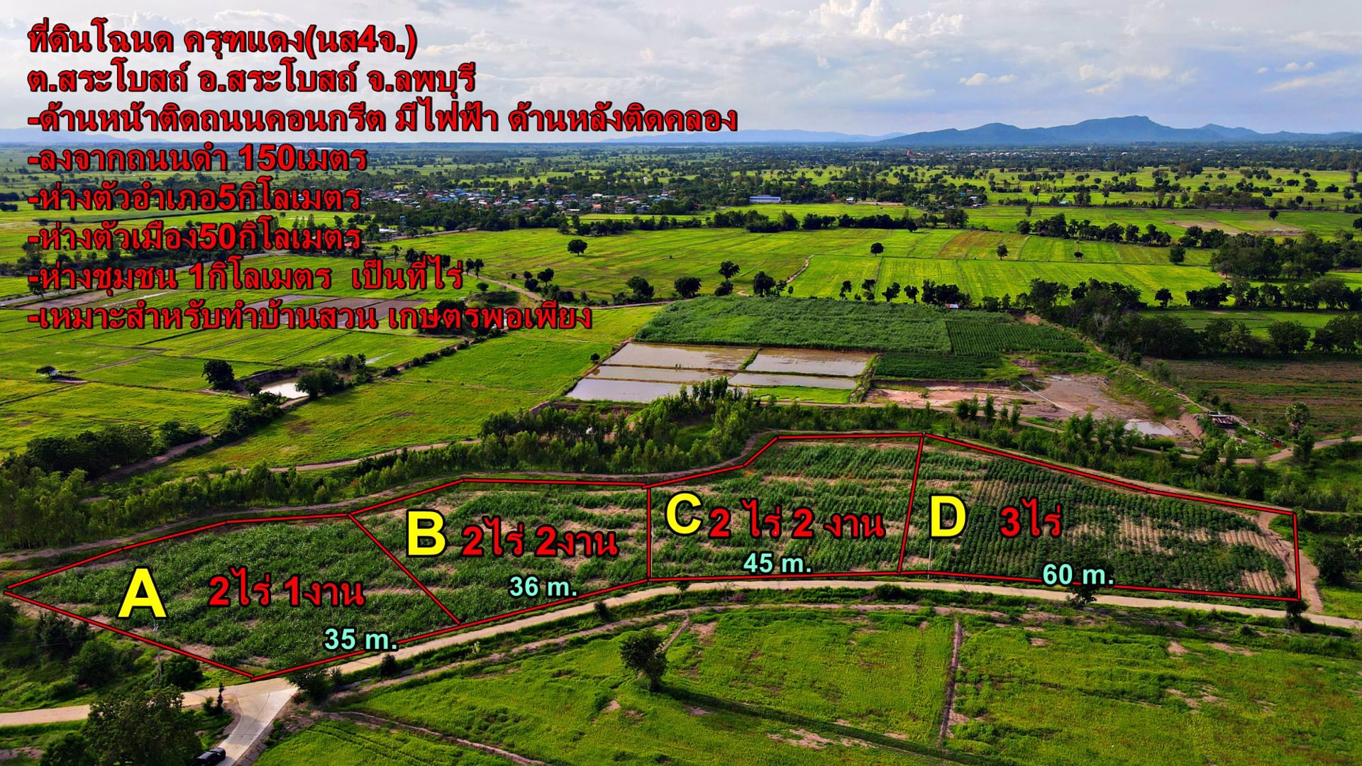 ที่ดินโฉนด-2-3ไร่หน้าติดถนนหลังติดคลอง