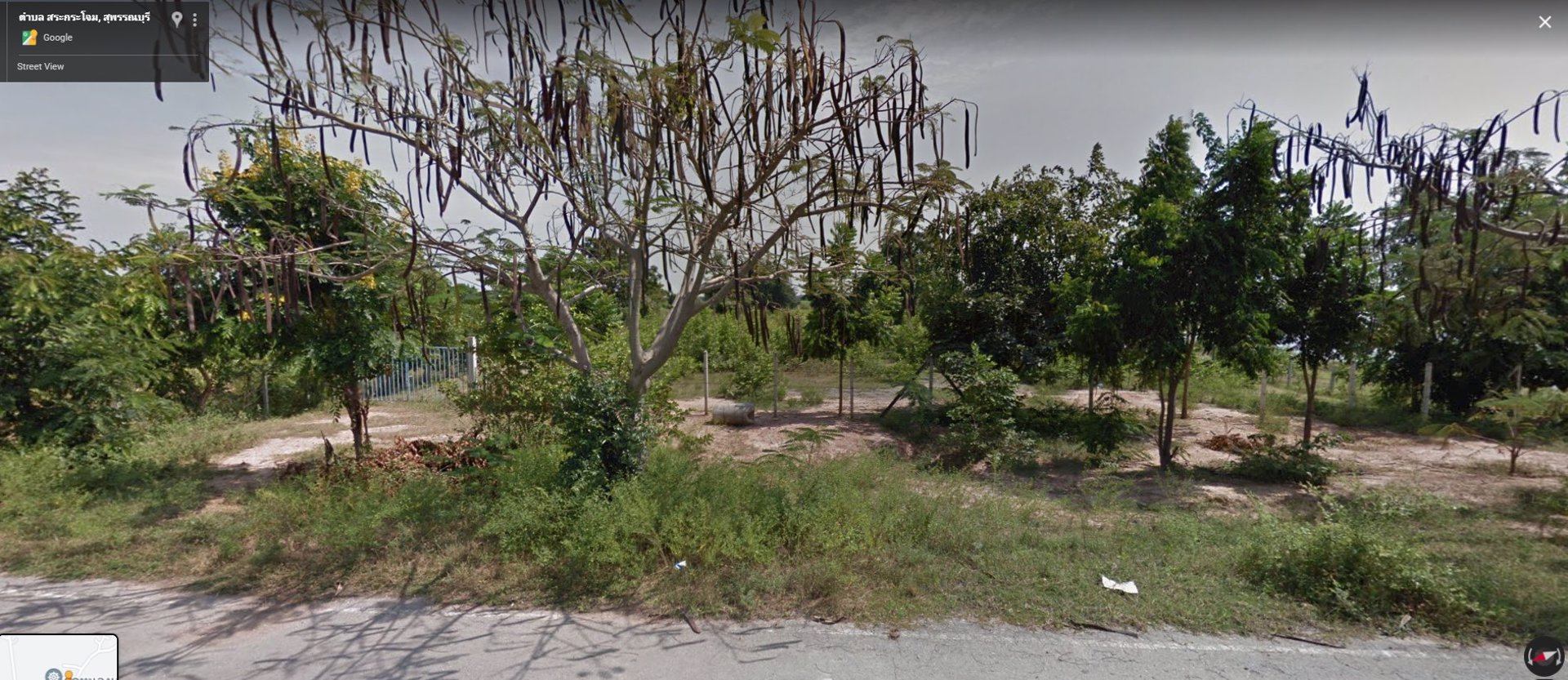 ที่ดิน-ติดถนน-ถมแล้ว-มีรั้ว-ใกล้-อบตสระกระโจม-จังหวัดสุพรรณบุรี