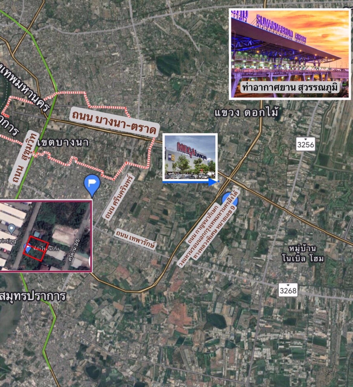 ขายที่ดิน-สมุทรปราการ-ซศรีด่าน-3-6-โซน-ซอยแบริ่ง