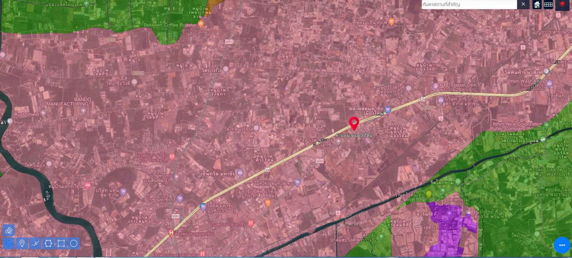 ขายที่ดินพร้อมสิ่งปลูกสร้างติดถนนเอกชัยใกล้ตลาดสดเมืองใหม่-เซ็นทรัลมหาชัย