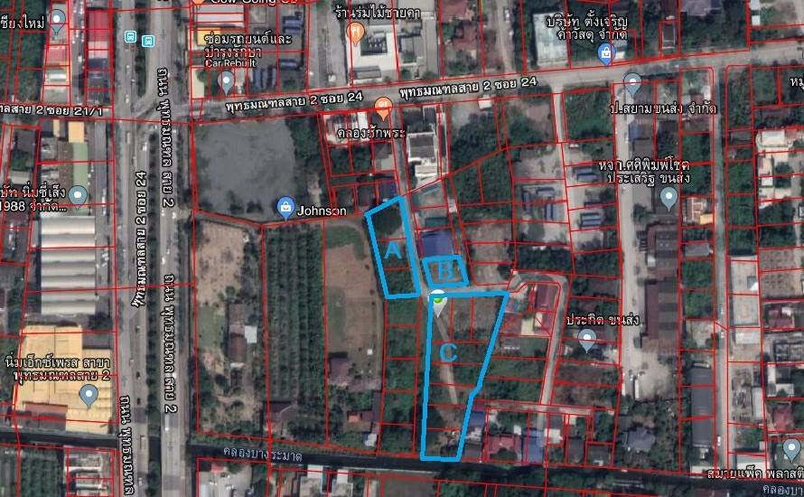 แบ่งขายที่ดินเปล่า-รูปแปลงสวยติดกัน-3-แปลง-พุทธมณฑลสาย-2