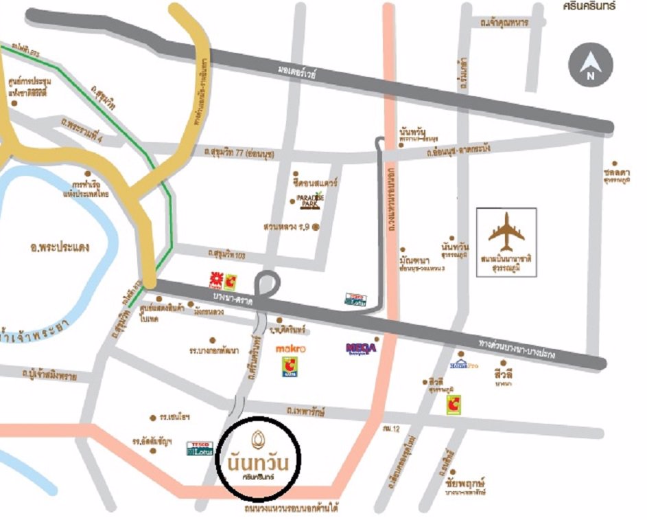 บ้านเดี่ยว-2ชั้น-บ้านนันทวัน-ศรีนครินทร์-166-ตรว-4นอน4น้ำ-ห้องแต่งตัว-2ห้องรับแขก-2ครัว-ตกแต่งพร้อม