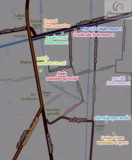 บ้านแฝด2ชั้น-jsp-คลอง1-หลังมุม-เจเอสพีรังสิต