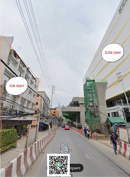 ด่วนให้เช่าอาคารพาณิชย์-4-ชั้นครึ่ง-5-คูหา-ติดถนนเจริญนคร-ตรงข้ามห้างไอคอนสยาม-ทางขึ้นลงรถไฟฟ้า