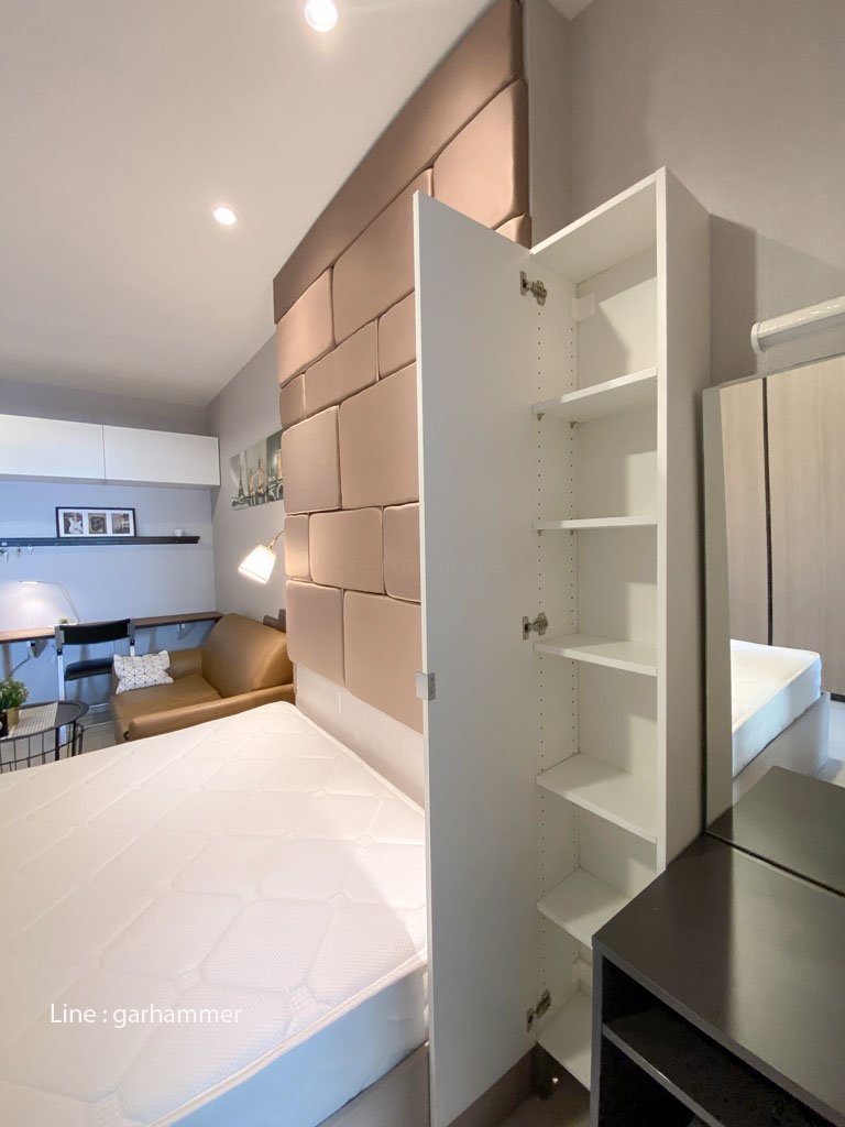 ให้เช่า-ไอดีโอ-สุขุมวิท-115-studio-ชั้น-20-เฟอร์ikea-คชไฟฟ้าจัดเต็ม-วิวสระว่ายน้ำ