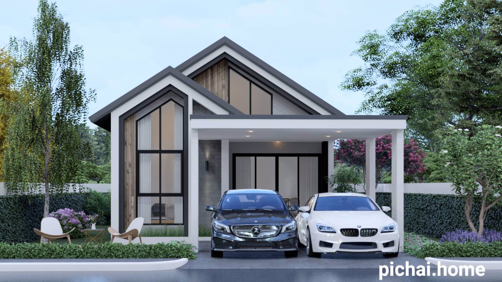 บ้านเดี่ยว-ชั้นเดียว-สไตล์นอดิก-3-ห้องนอน-2-ห้องน้ำ-จอดรถได้-2-คัน