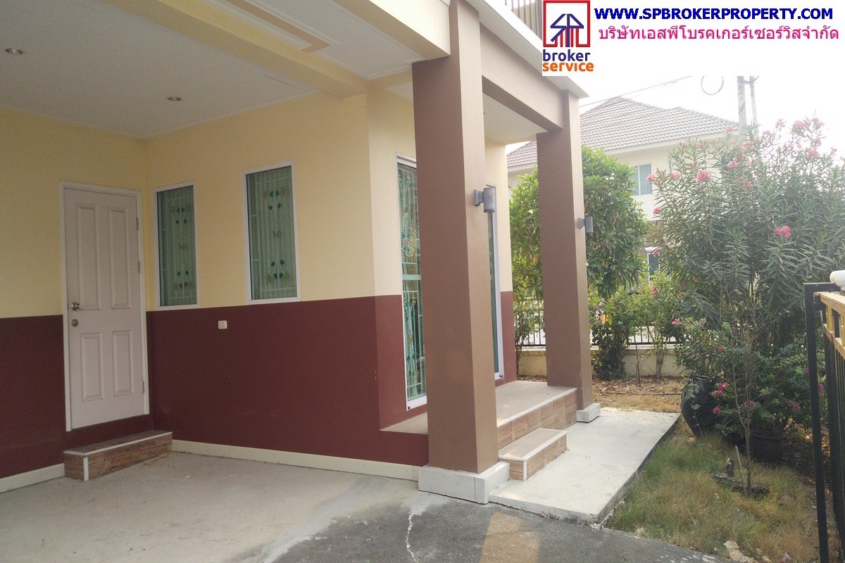 ขายบ้านเดี่ยว-2-ชั้น-หมู่บ้านร่มรื่นกรีนพาร์ค-หลังมุม-ทางต่างระดับบางปะอิน-