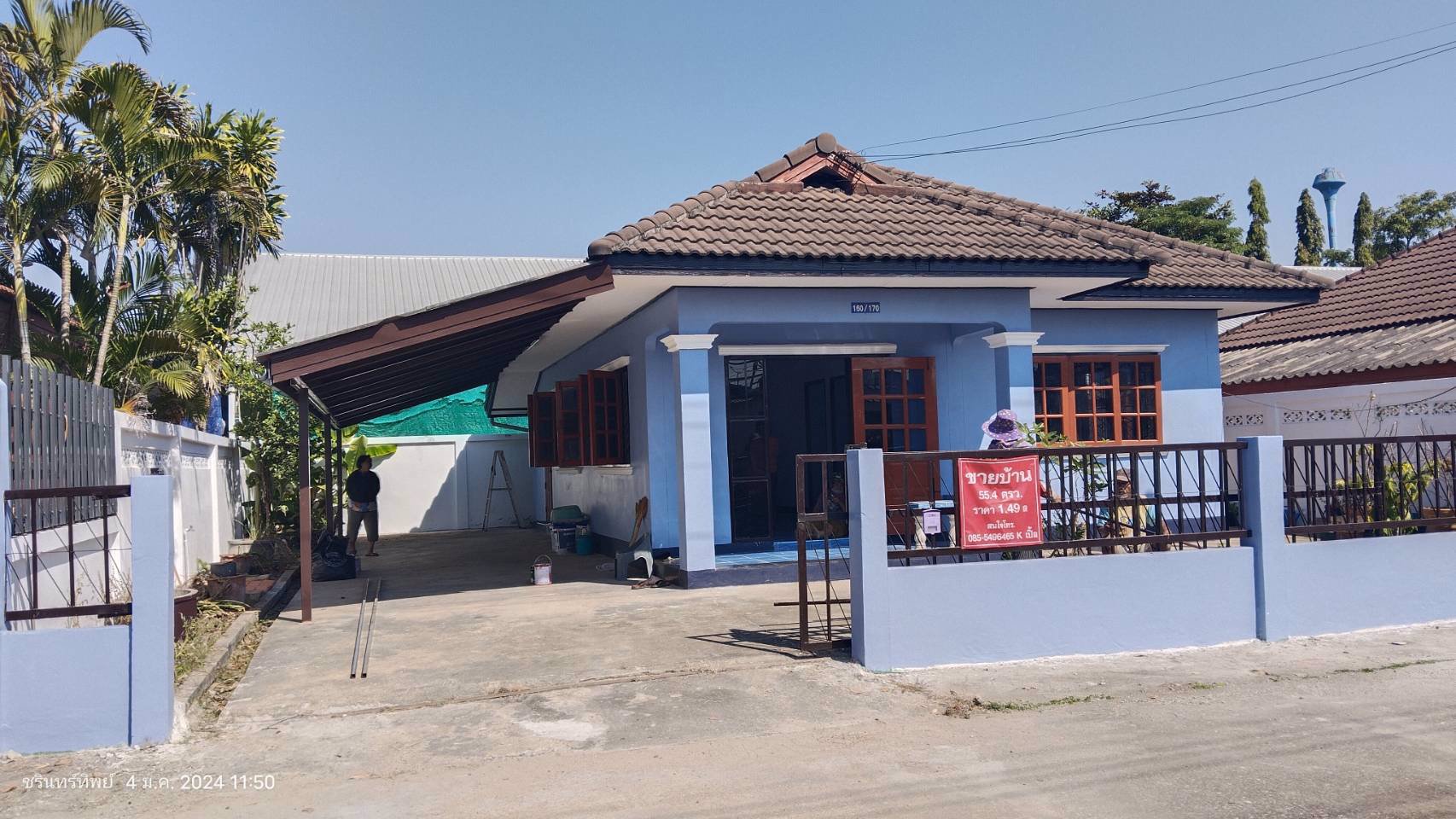 ขายบ้านเดี่ยวหมู่บ้านกู๊ดวิวแลนด์เฟส2-ฮ่องกอม่วง-