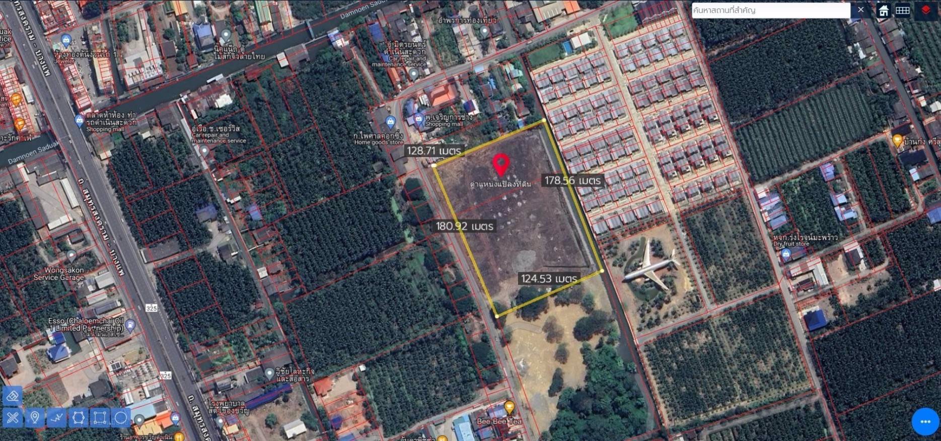 ขายที่เปล่าติดถนนหลักห้าอำเภอดำเนินสะดวก-ราชบุรี