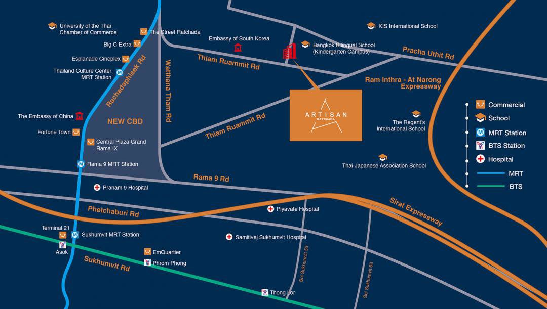 ขายดาวน์คอนโด-อาร์ติซาน-รัชดา-artisan-ratchada-บนถนนเทียมร่วมมิตร-ใกล้-mrt-ศูนย์วัฒนธรรม
