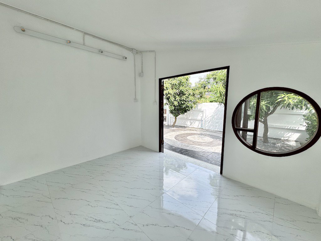 ขายบ้านเดี่ยว1ชั้น-หมู่บ้านสองฝั่งคลอง-สไตล์มินิมอล-บ้านสวน