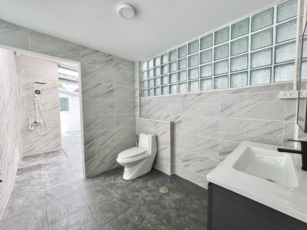 ขายบ้านเดี่ยว1ชั้น-หมู่บ้านสองฝั่งคลอง-สไตล์มินิมอล-บ้านสวน