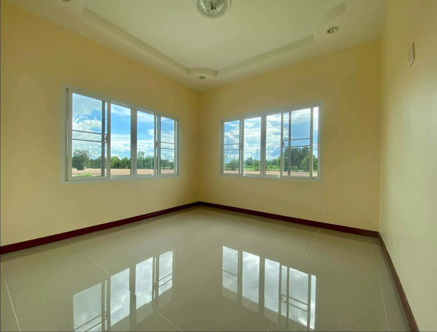 ขายบ้านเดี่ยวทรงปั้นหยา-ราคาถูก-บรรยากาศดี-มหาสารคาม-น้ำไม่ท่วม