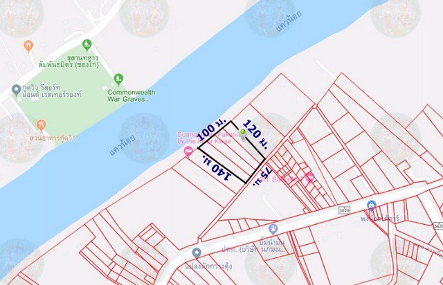 ขายที่ดิน-7-ไร่กว่า-ติดริมแม่น้ำแควน้อย-ถมแล้ว-รอบรั้วรอบพื้นที่-ตเกาะสำโรง-กาญจนบุรี