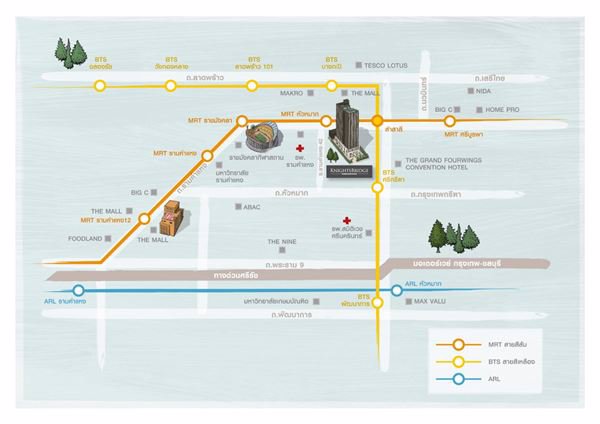 ขายดาวน์-knightsbridge-collage-ramkhamhaeng-ทำเล-the-mall-บางกะปิ-mrt-สายสีส้ม-สถานีหัวหมากโรงพยาบ