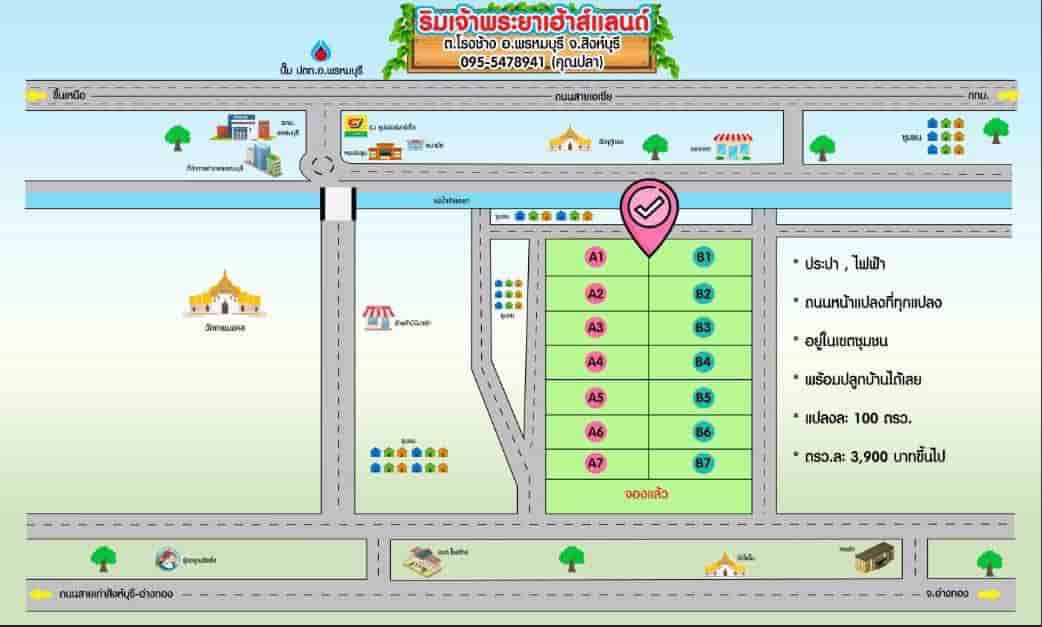 โครงการริมเจ้าพระยาเฮ้าส์แลนด์-ที่ดินแบ่งขาย-หมู่4-ตโรงช้าง-อพรหมบุรี-จสิงห์บุรี