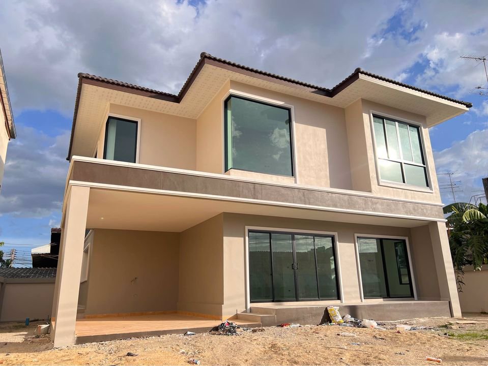 ขายบ้านมือหนึ่ง2ชั้น-ใจกลางบ้านโป่ง-ราชบุรี