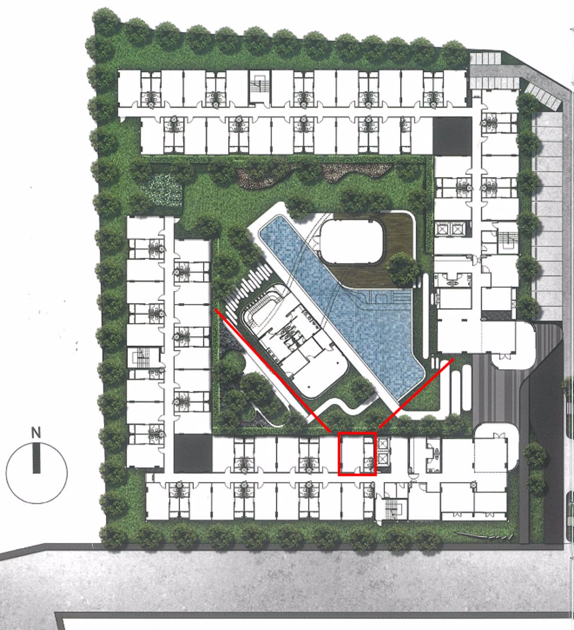 ขายห้องใหม่-ดีคอนโด-แคมปัส-โดม-รังสิต-วิวสระว่ายน้ำ-