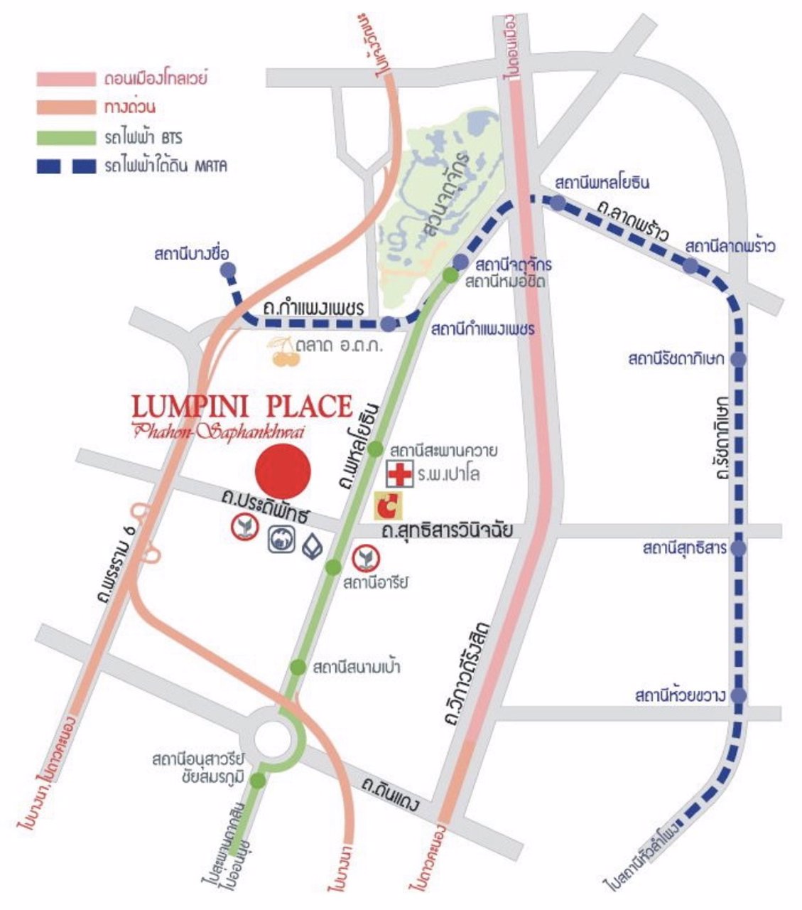 ให้เช่าคอนโด-ลุมพินีเพลส-พหล-สะพานควาย